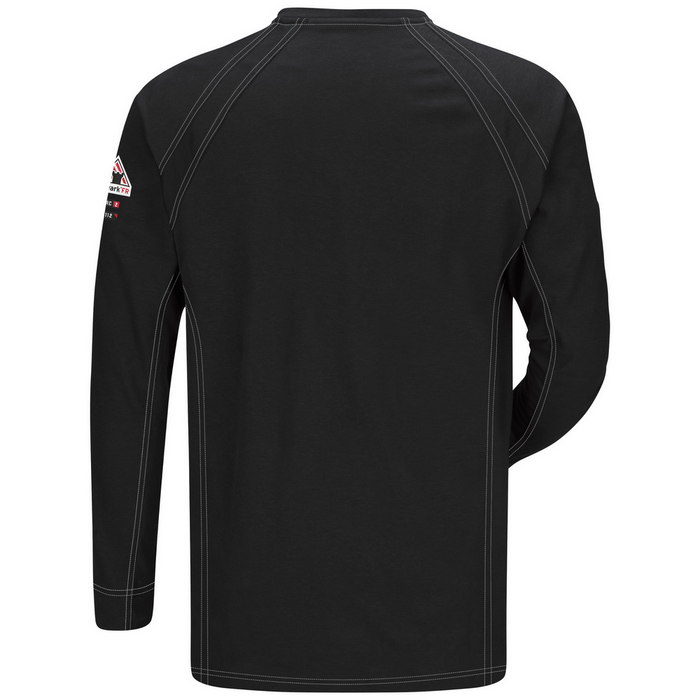 IQ SERIES COMFORT KNIT FR HENLEY - BK-Black | Bulwark QT20