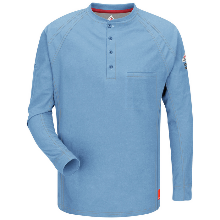 IQ SERIES COMFORT KNIT FR HENLEY - BL-Blue | Bulwark QT20