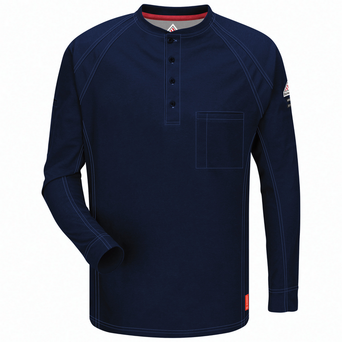 IQ SERIES COMFORT KNIT FR HENLEY - DB-Dark Blue | Bulwark QT20