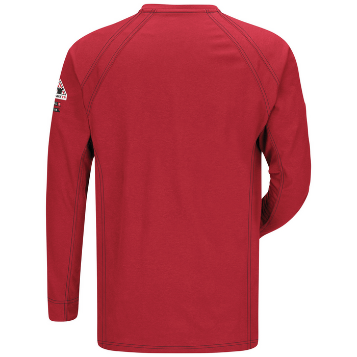 IQ SERIES COMFORT KNIT FR HENLEY - RD-Red | Bulwark QT20