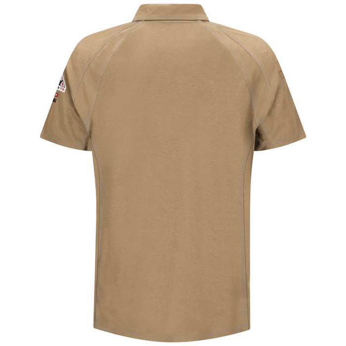 IQ SERIES COMFORT KNIT FR SHORT SLEEVE POLO - KH-Khaki | Bulwark QT10
