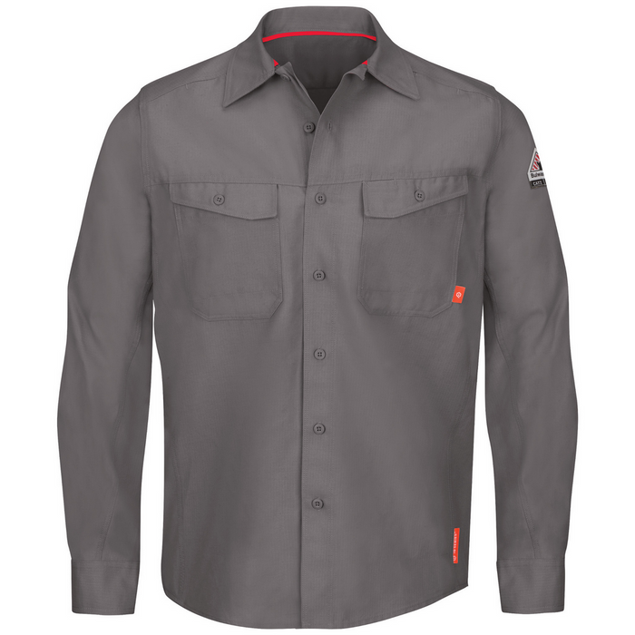 IQ SERIES FR ENDURANCE COLLECTION WORK SHIRT - GY-Grey | Bulwark QS40