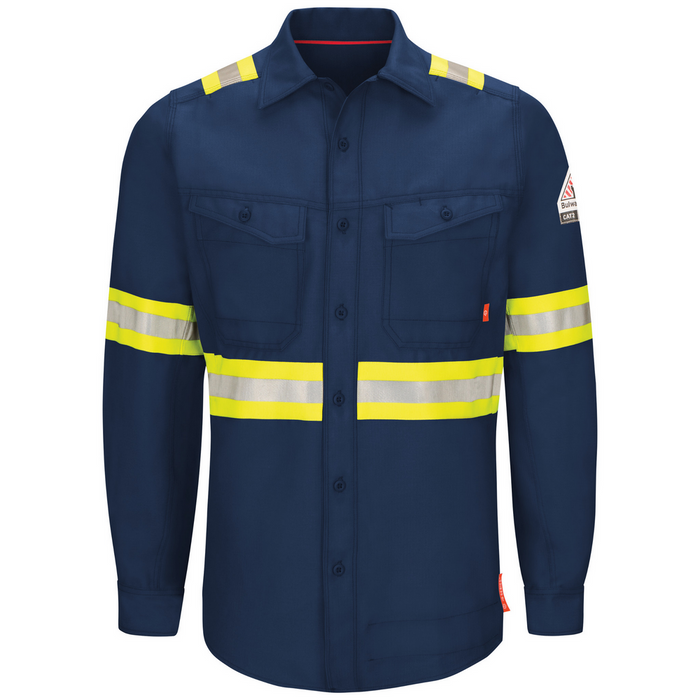 IQ SERIES FR ENDURANCE COLLECTION WORK SHIRT - NE-Navy Enhanced | Bulwark QS40