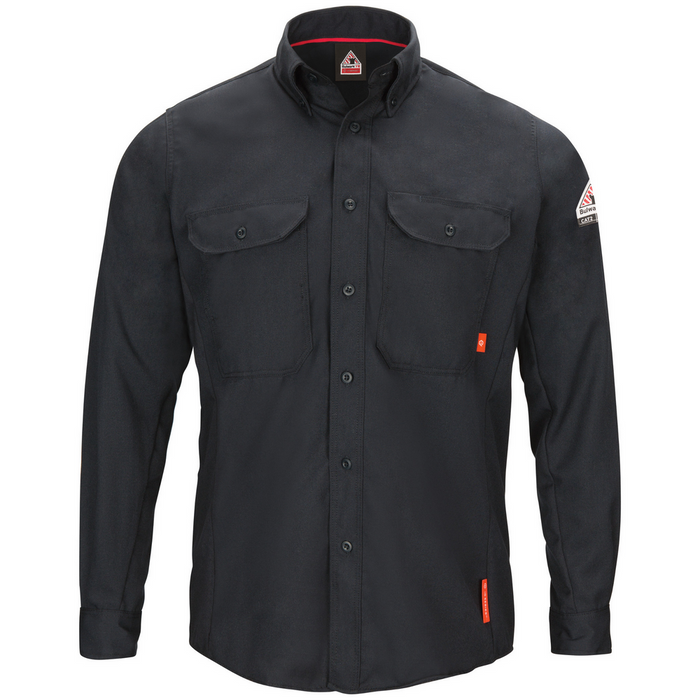 IQ SERIES FR LIGHTWEIGHT COMFORT WOVEN LONG SLEEVE SHIRT - NV-Navy | Bulwark QS50