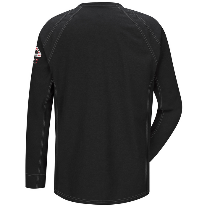 IQ SERIES FR LONG SLEEVE COMFORT KNIT T-SHIRT - BK-Black | Bulwark QT32