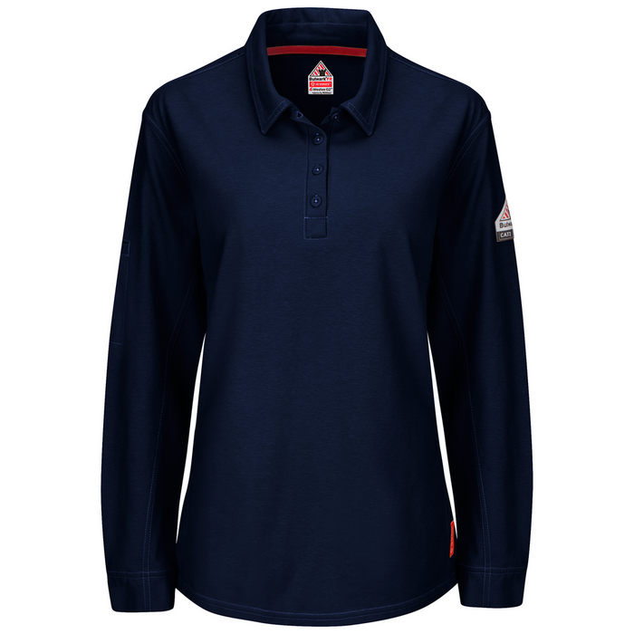 IQ SERIES LONG SLEEVE FR POLO - DB-Dark Blue | Bulwark QT15