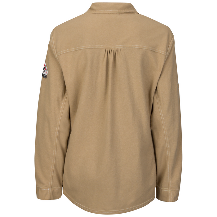 IQ SERIES LONG SLEEVE FR POLO - KH-Khaki | Bulwark QT15