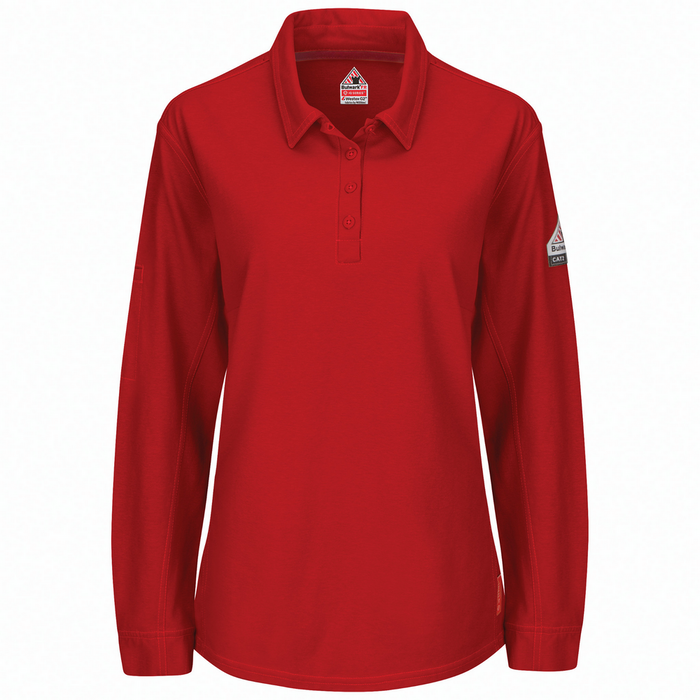 IQ SERIES LONG SLEEVE FR POLO - RD-Red | Bulwark QT15