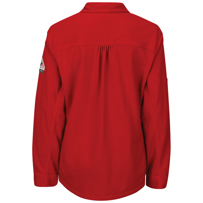 IQ SERIES LONG SLEEVE FR POLO - RD-Red | Bulwark QT15