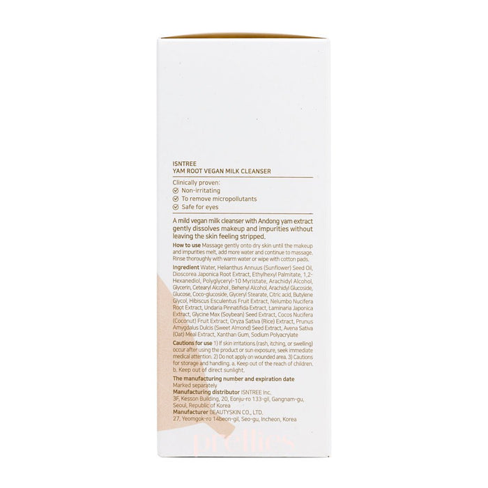 Isntree Yam Root Vegan Milk Cleanser 220ml