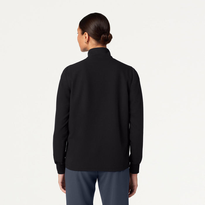 JAANUU Ceri Essential 6 - Pocket Scrub Jacket Black - Get Scrubbed