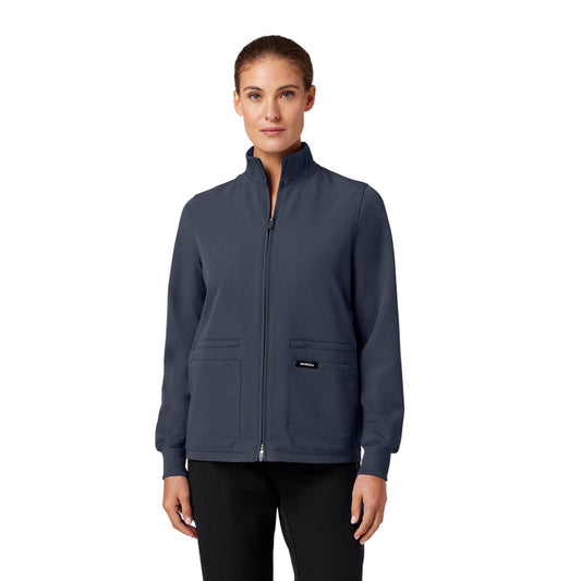 JAANUU Ceri Essential 6 - Pocket Scrub Jacket Carbon Gray - Get Scrubbed