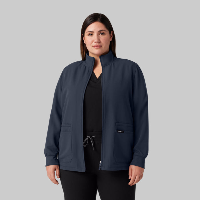 JAANUU Ceri Essential 6 - Pocket Scrub Jacket Carbon Gray - Get Scrubbed
