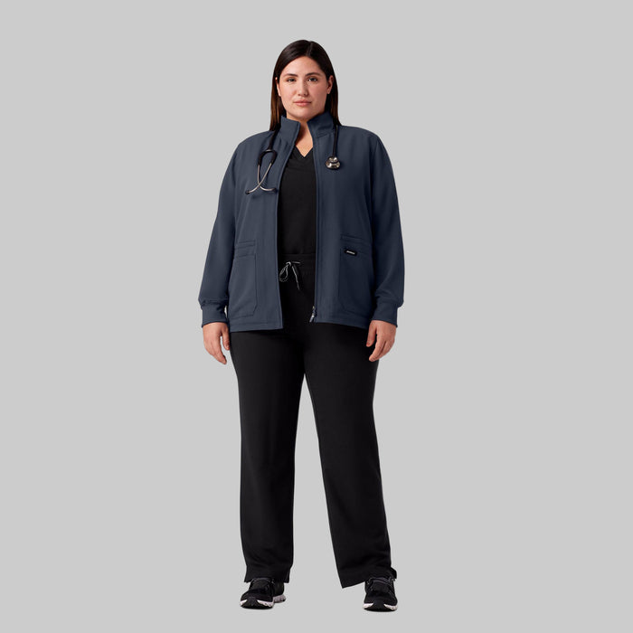 JAANUU Ceri Essential 6 - Pocket Scrub Jacket Carbon Gray - Get Scrubbed