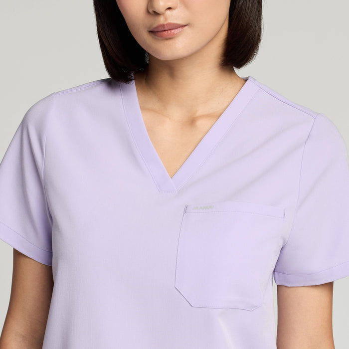 JAANUU Rhena Essential 1 pocket Scrub Top lavender - Get Scrubbed