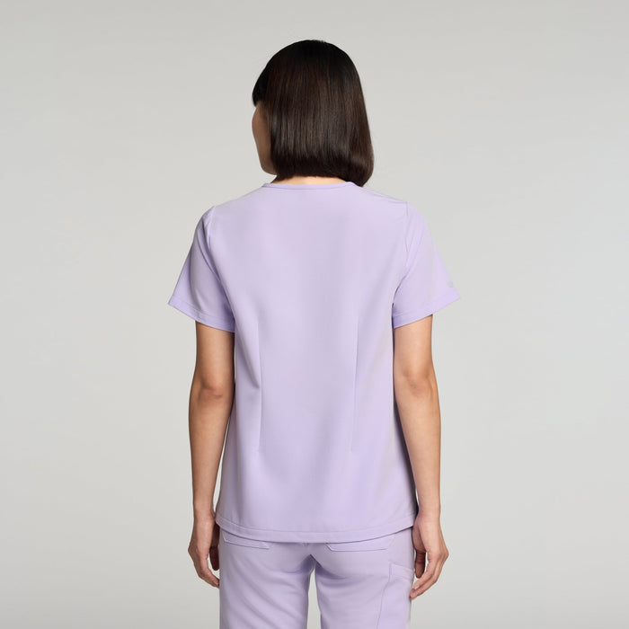 JAANUU Rhena Essential 1 pocket Scrub Top lavender - Get Scrubbed