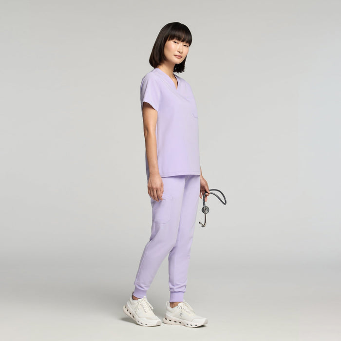 JAANUU Rhena Essential 1 pocket Scrub Top lavender - Get Scrubbed