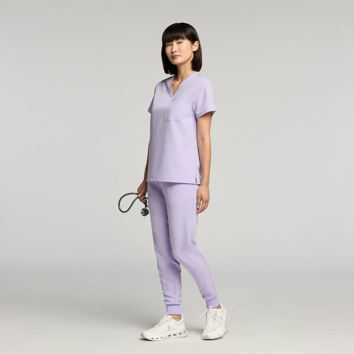 JAANUU Rhena Essential 1 pocket Scrub Top lavender - Get Scrubbed