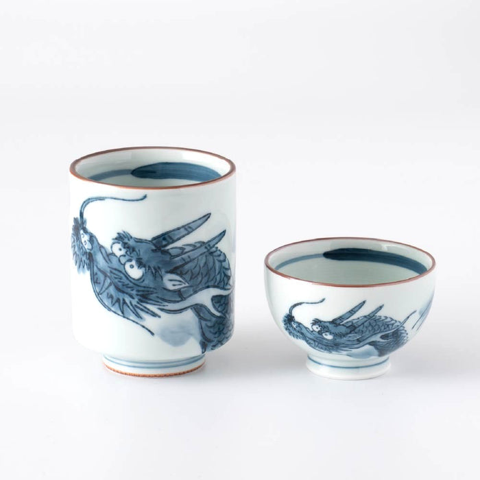 Japanese Yunomi Teacup - Dragon Motif (Small Size)