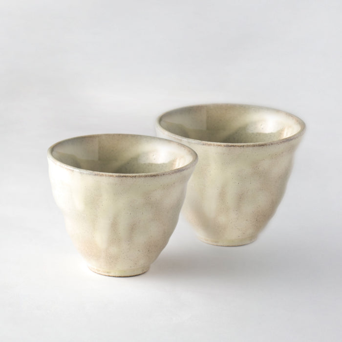 Japanese Yunomi Teacup - Mino Yaki [Ivory Glaze]