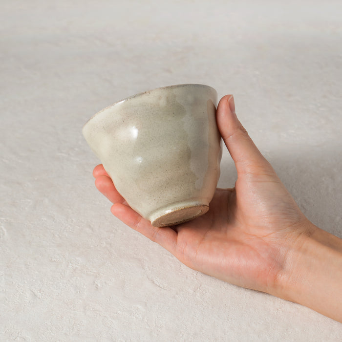 Japanese Yunomi Teacup - Mino Yaki [Ivory Glaze]