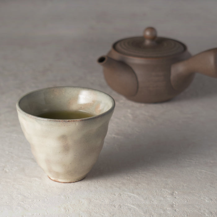 Japanese Yunomi Teacup - Mino Yaki [Ivory Glaze]