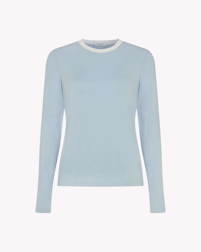 Jersey Long Sleeve T-Shirt - Pale Blue
