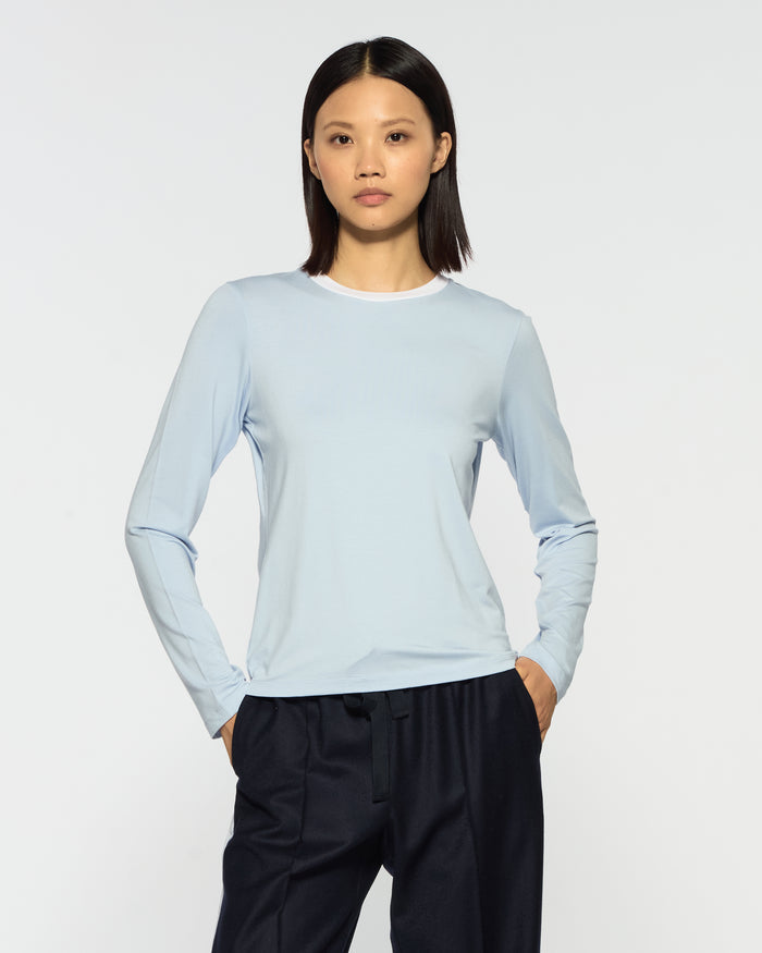 Jersey Long Sleeve T-Shirt - Pale Blue