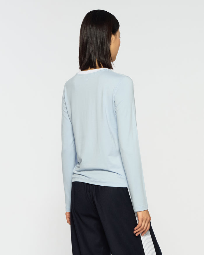 Jersey Long Sleeve T-Shirt - Pale Blue