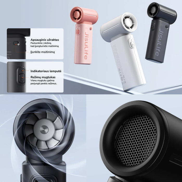 JISULIFE Handheld Fan 9 - nešiojamas ventiliatorius