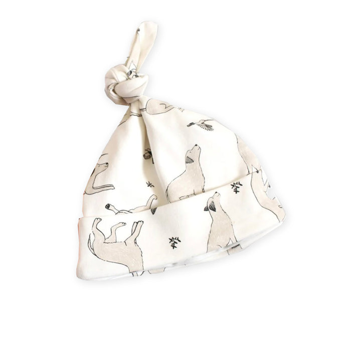 Organic Cotton Kai Labrador Design Knotted Hat for Babies - Baby Shower Gift Ideas
