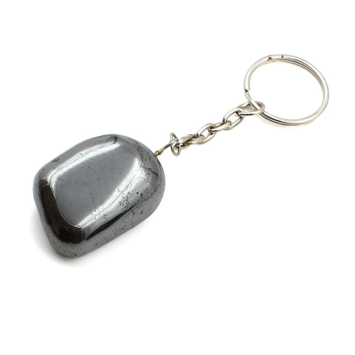 Keychain - Tumbled Hematite