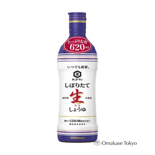 Kikkoman Freshly Squeezed Raw Soy Sauce 620ml