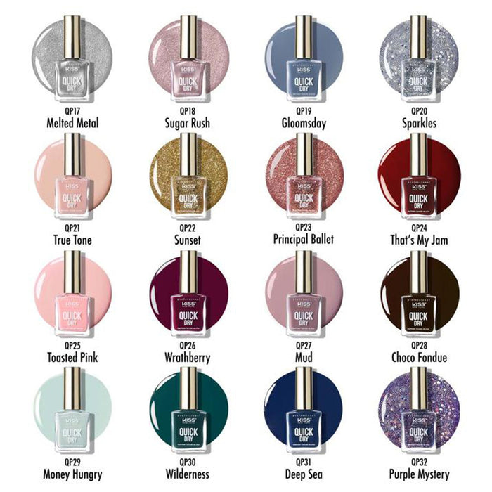 Kiss Quick Dry Nail Polish 0.44oz/ 13ml - ikatehouse