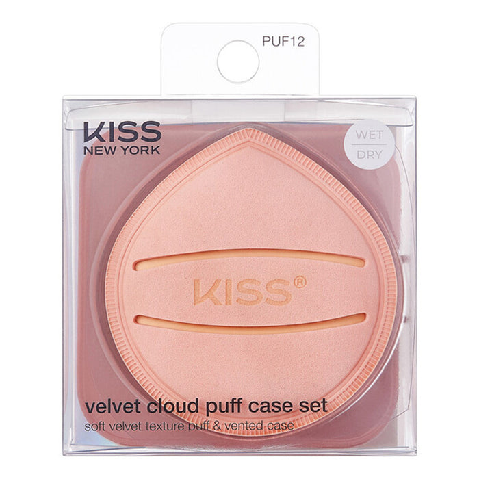 Kiss Soft & Lightweight Velvet Cloud Round Puff With Vent Case