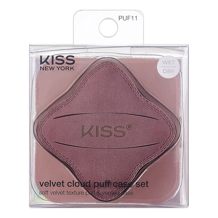 Kiss Soft & Lightweight Velvet Cloud Square Puff With Vent Case