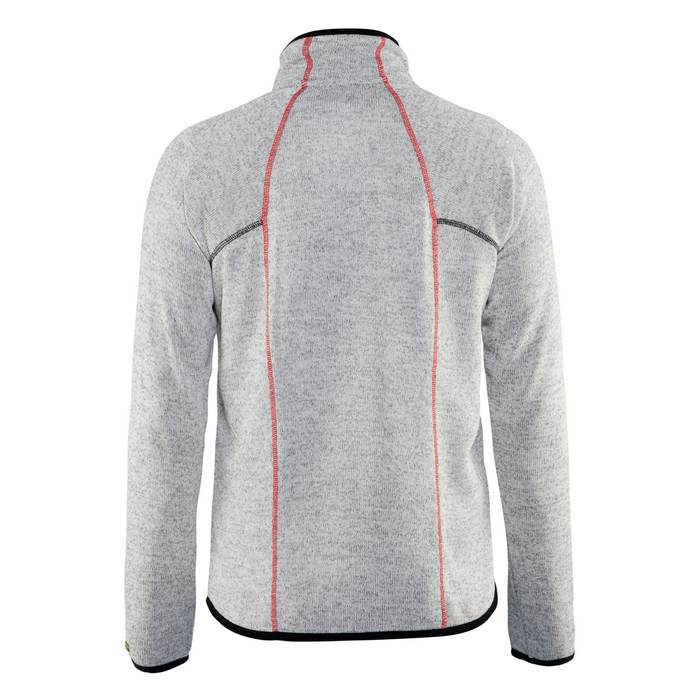 KNITTED JACKET - 9056-Grey Melange/Red | Blaklader 49652117