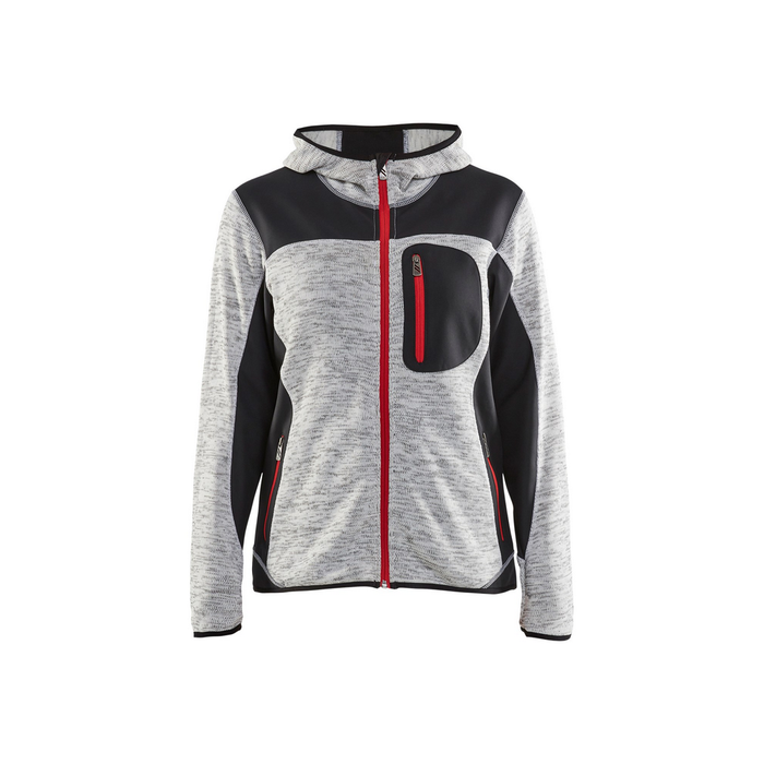 KNITTED POLYESTER JACKET - 9099-Grey Melange/Black | Blaklader 49762117