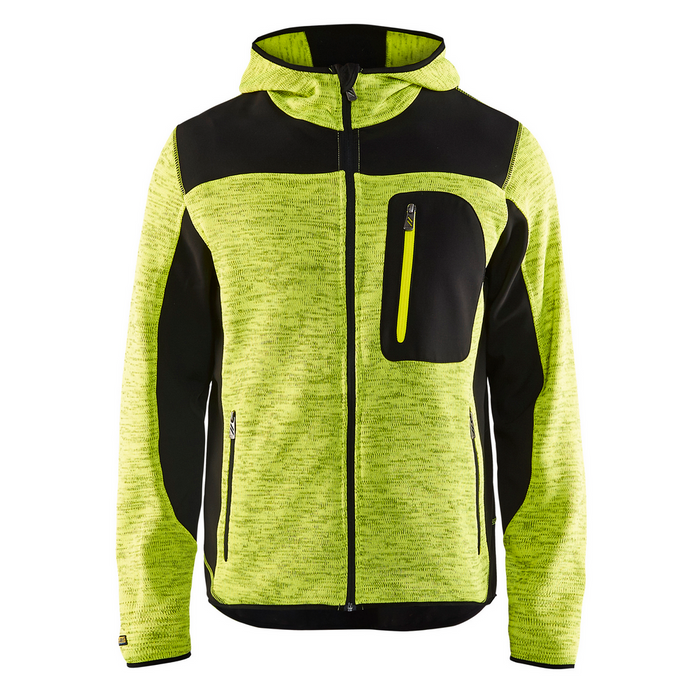 KNITTED ZIP FRONT JACKET - 3399-Yellow Black | Blaklader 49402117