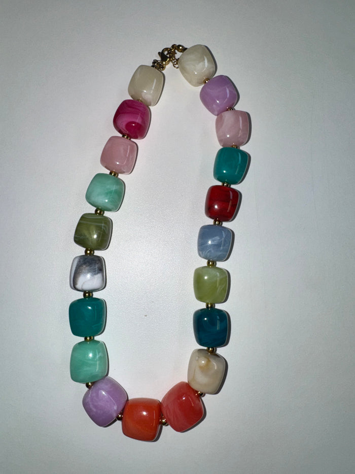 Koda Square Resin Bead Choker