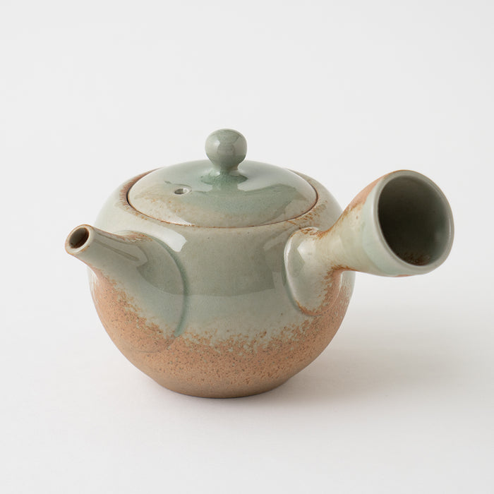 Kyusu Teapot Tokoname Yaki - Issin Round [Fine mesh filter]