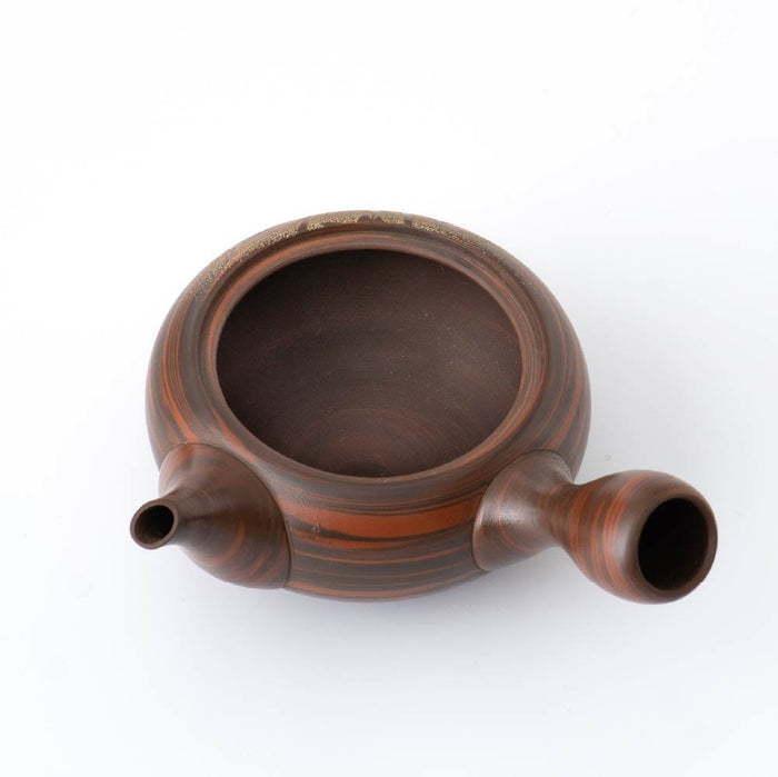 Kyusu Teapot Tokoname Yaki - Nerikomi Flower [Built-in ceramic mesh filter]
