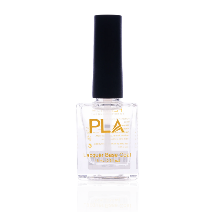 PLA Lacquer Base Coat Nail Polish (front view of bottle)