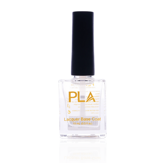 PLA Lacquer Base Coat Nail Polish (front view of bottle)