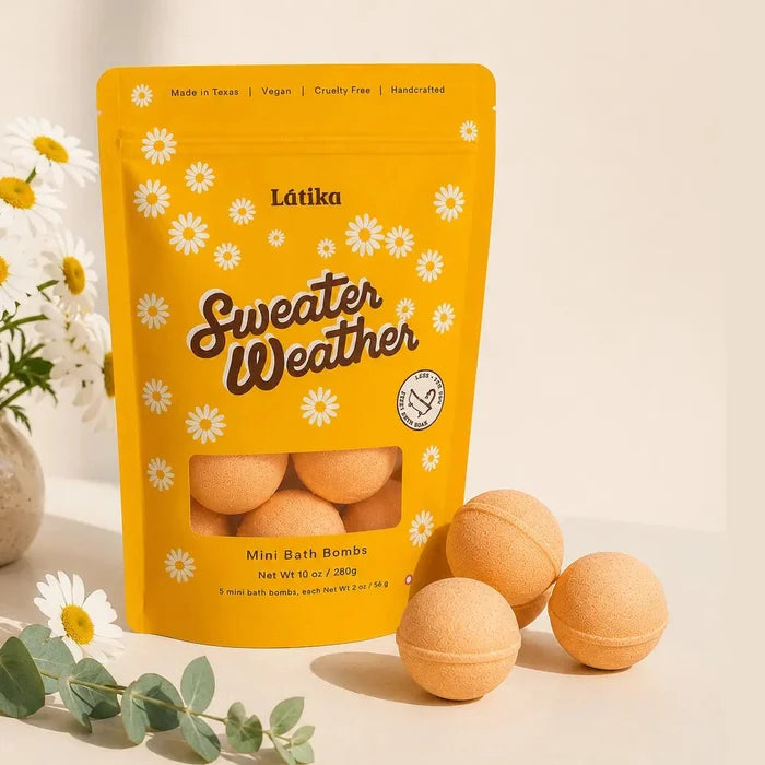 Latika - Fall Mini Bath Bombs - Sweater Weather, Fig & Amber - Aesthetics By Kell