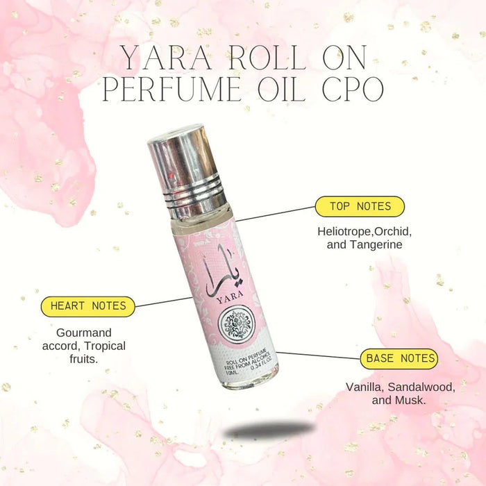 Lattafa Yara Pink Roll On Perfume Oil 0.34oz/ 10ml