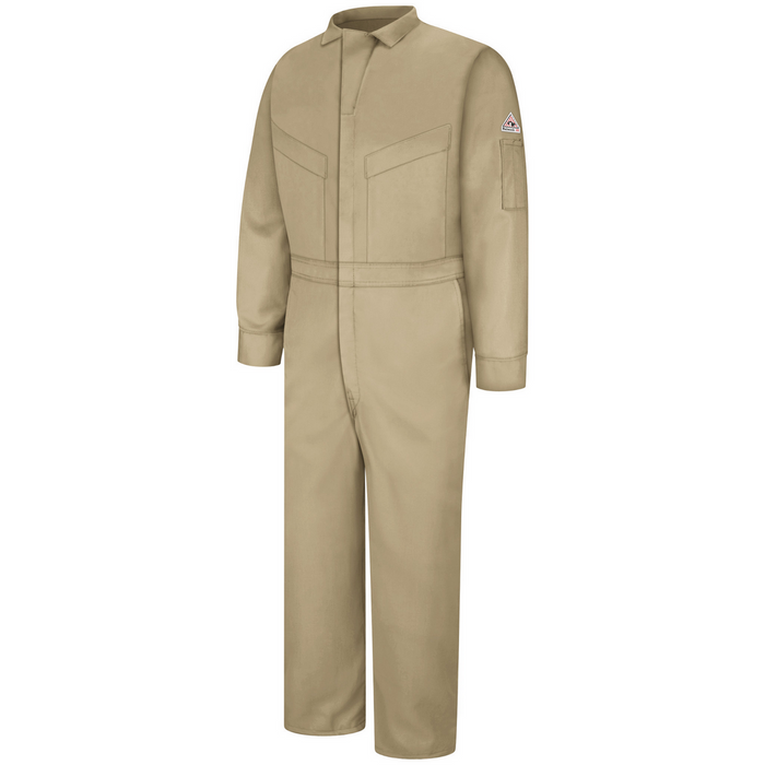 LIGHTWEIGHT COOLTOUCH CAT 2 FR DELUXE COVERALL - KH-Khaki | Bulwark CMD4