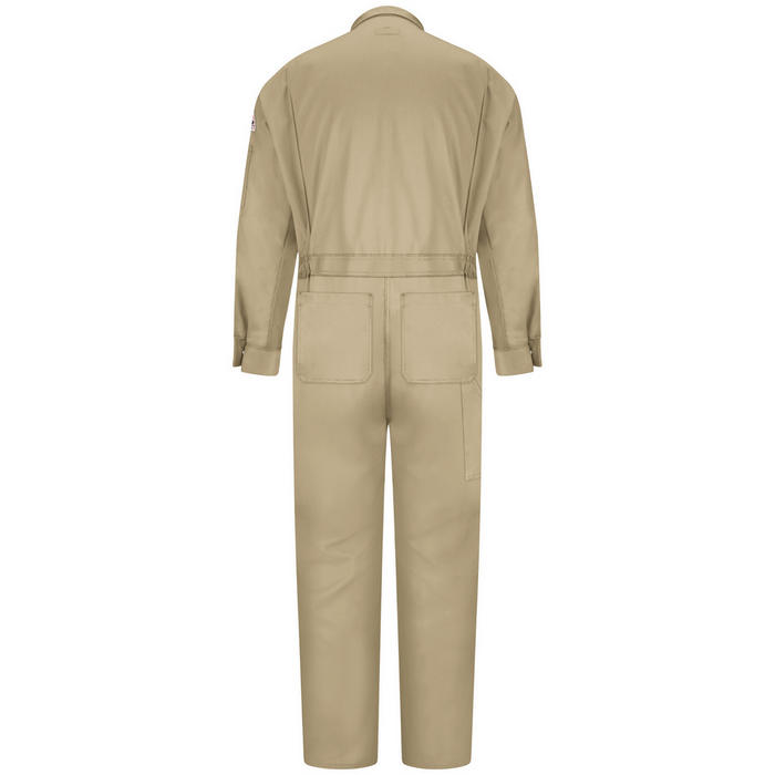 LIGHTWEIGHT COOLTOUCH CAT 2 FR DELUXE COVERALL - KH-Khaki | Bulwark CMD4
