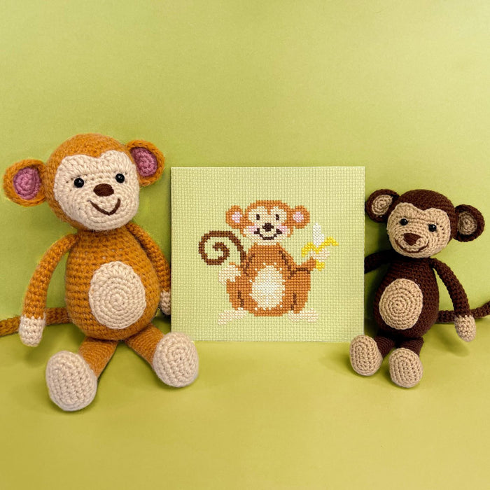 Little Stitchers Beginner Cross Stitch Kit - Monkey Madness