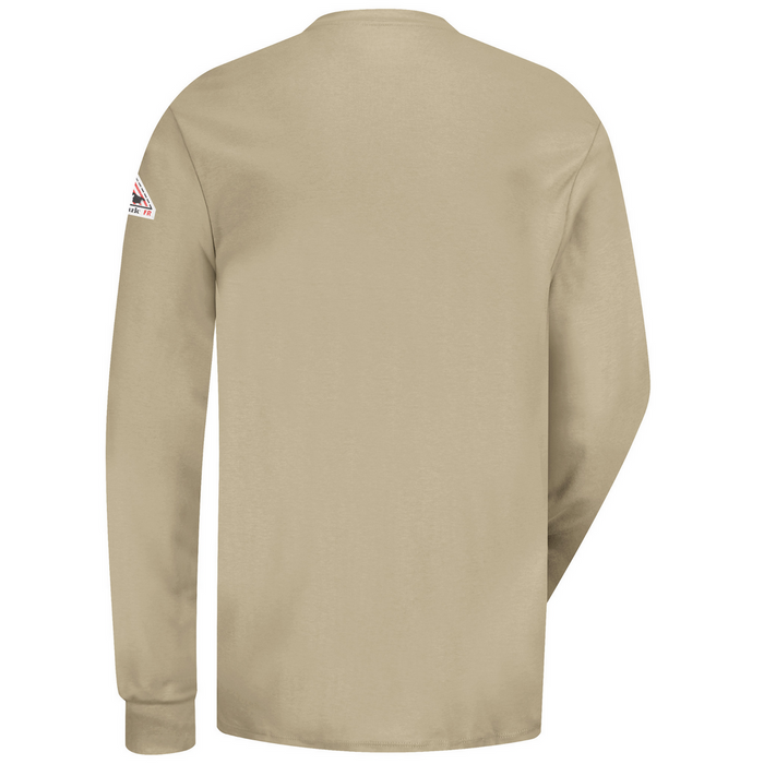 LONG SLEEVE FR LIGHTWEIGHT HENLEY - KH-Khaki | Bulwark SEL2